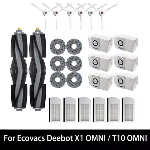 Accessories For Ecovacs Deebot X1 OMNI / T10 OMNI T10 TURBO Robot Vacuum Cleaner Parts Dust Bag Hepa