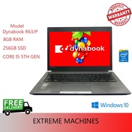 TOSHIBA Dynabook R63/P UltraBook/i5 5th Gen/8 GB RAM/256 GB SSD/13.3 Inch/Win 10 Pro/3 Months Warran