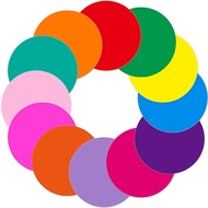 (GIQS) 12Pcs Dry Erase Circles Removable Vinyl Dot Stickers for School Classroom Table & Desk 11.8In