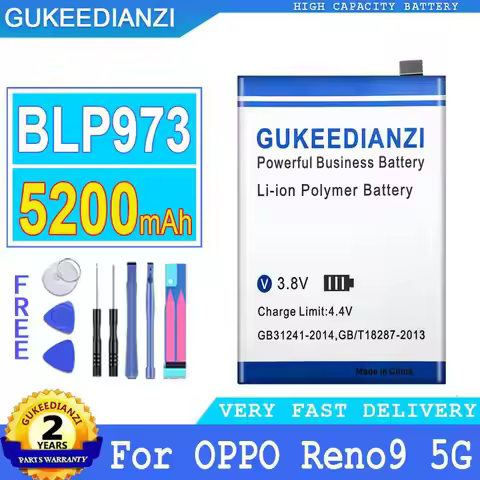 Mobile Phone Battery For Oppo Reno 9 5G PHM110 Reno 9 Pro PGX110 5200mAh BLP973 Fast Charging