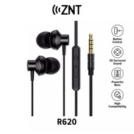 authentic⭕ZNT R620 Earphone HIFI Sound Metal Driver Mini Earbud Sport Earphone with Microphone