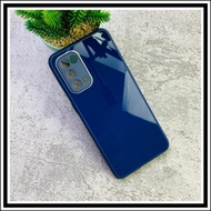 oppo reno 5 4g / reno5 5g crystal glass hard case color original ume - biru navy
