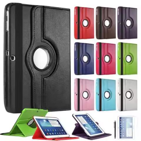 For Samsung Galaxy Tab 3 10.1 inch P5200 P5220 P5210 SM-P5200 Tab3 10.1" Tablet Case 360 Rotating St