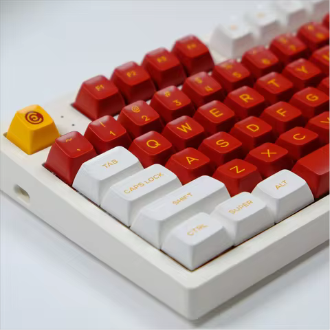 QX EVA 02 Keycaps for Mechanical Keyboard Double Shot PBT Red Color QXA Height SA Profile AULA F75 A