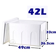 Styrofoam Ice Box (42L) / Cooler Box / Picnic box / Gabus /  Foam Box / Fish Box / Tong Ais Polyfoam