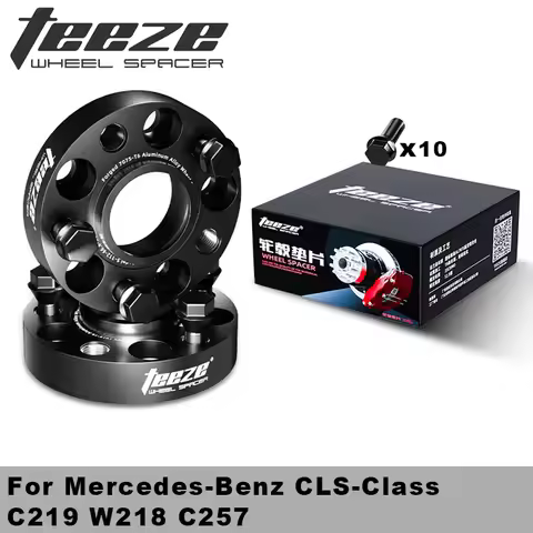 2PCS 5x112 66.6 M14x1.5 For Mercedes-Benz CLS-Class C219 W218 C257 Flange Plate Wheel Spacers Alumin