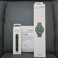 7折不議 Samsung 原封 Galaxy 不銹鋼 Watch6 Classic 黑色 47mm 旋轉式錶圈 eSIM (唔駛帶手機都可以打電話、傳訊息、仲聽埋串流音樂)，三星 保用到 5月15日 Watch 6 LTE 智能手錶，加送空氣感織布錶帶 $388，只限沙田站交收 / SF到付。