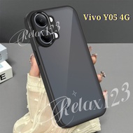 For Vivo Y05 4G New Luxury Simple Black Matte Clear Lens protection Cover For Vivo Y 05 VIVO Y05 viv
