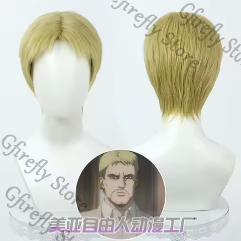 Attack on Titan Reiner Braun Wigs Short Hair Headgear Cosplay Costumes Periwig Stage & Dance Wear Ha