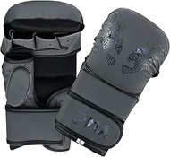 Playwell MMA "Twin tiger" 7oz Sparring & Grappling Gloves - Grey