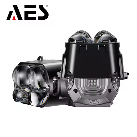AES New 3"TURBO SV LASER-4 Square Bi-LED Projector Lens 90W high Power Car Headlight Solution Car Li