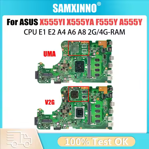For ASUS X555D X555Y X555YI X555DG Laptop Mainboard X555DG X555DA E1/A4/A6/A8/A10 Fits X555YA X555BA