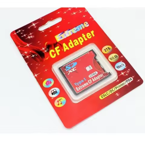 HOT SALE New SD to CF Card Sleeve Supports Wireless WIFI SD Card Type i Adapter SLR Camera Red