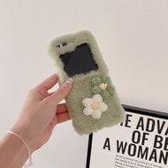 เคสลายดอกไม้กันชนสำหรับ Samsung Galaxy Z Flip5อินเทรนด์ Flip5 Samsung Z พลิก Z 5เคสโทรศัพท์ป้องกัน