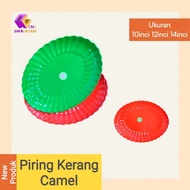 ( AJ ) 14-inch Camel Shell Plate Multipurpose Plate/ Shell-Shaped Plate/ Plastic Plate/