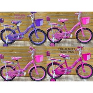 16'' HELLO KITTY KIDS BICYCLE BASIKAL UNTUK BUDAK 4 - 6 TAHUN WITH BASKET AND CARRIER