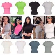 Skims Cotton Jersey Crop T Fitted Baby Shirt Top