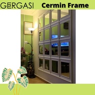 Gergasi Grand Mirror, Wainscoting ,30cm Ikea Cermin （Sudah Potong 45°c）,Kayu Frame ,Ikea Wall Mirror Size Frame