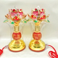 新款LED观音莲花灯佛灯长明灯观音菩萨旺财灯供灯插电式家用拜神New LED Avalokitesvara Lotus Lamp Buddha Lamp Everlasting  dwNiWa36Ay