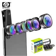 2025 APEXEL New 6in1 DG6 Camera Lens Set 205 Degree Wide Angle Corn 25X CPL/Star ND32 Macro For Smar