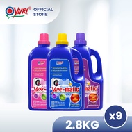 [Bundle of 9] Yuri-matic Laundry Liquid Detergent 2.8Kg x9