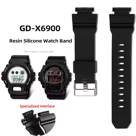 GD-X6900 Resin Silicone Replacemnet Watch Band For Casio G-Shock GD-X6900-1 Strap Men's Waterproof R