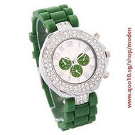 Army Green Stylish Silicone Gel Watch Unisex Jelly Candy Wrist Watch