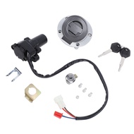 [LEN]Ignition Switch Lock Set High Security Ignition Switch Gas Cap Cover Seat Lock Key Set For YZF 