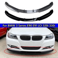 For BMW 3 Series E90 E91 LCI 320i 330i Car Front Bumper Lip Body Kit Spoiler Splitter Bumper Canard Lip Splitter 2007-20