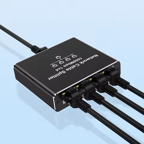 1 To 4 LAN Splitter High Speed 1000Mbps Internet Splitter Adapter 4 Devices Simultaneously Networkin