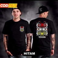 VINA ADULT DISTRO T-SHIRT WITH BORNEO KALIMANTAN MOTIF BORNEO DAYAK T-SHIRT/ COMMUNITY T-SHIRT/ T-SH