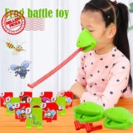 Plastic Frog Battle Toy Frog Sticking Out Tongue Children's Game Board Toy T1V3