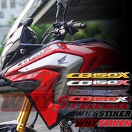 Honda CB150x Embossed Emblem Honda CB150X Motorcycle Embossed Sticker