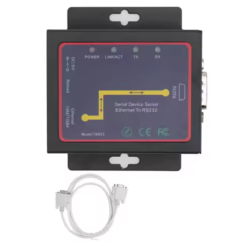 RJ45 To RS232 Serial Network Adapter Ethernet To RS232 Serial Device Server IP Bi Directional Transf