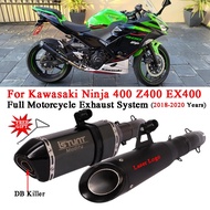 Slip-On For Kawasaki Ninja400 Ninja 400 Z400 2018-2022 Motorcycle Black Exhaust Muffler Moto Escape 