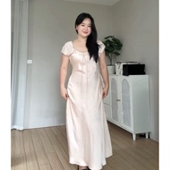 Alisa Bigsize Silk Drawstring Dress up to 90kg Cow.s.house