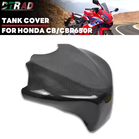 For HONDA CBR650R CB650R 2019-2025 100% Real Carbon Fiber Upper Fuel Gas Tank Cover Protection Cap F