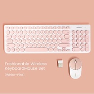 ♞,♘,♙Miniso Wireless Keyboard Mouse Set Pink and Wireless Mouse Keyboard Set White/Pink