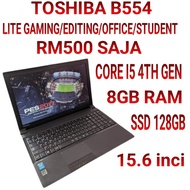 LAPTOP TOSHIBA B554 CORE I5 4th laju LIKE NEW