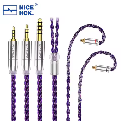 NICEHCK PurpleSE Audio Cable Imported 8 Strands FURUKAWA Copper Earphone Wire 3.5/2.5/4.4mm MMCX/0.7