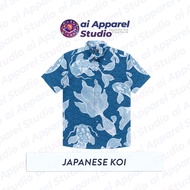 KEMEJA Premium Short Sleeve Adult Shirt - Ai Apparel Studio x HMSTR - Japanese KOI