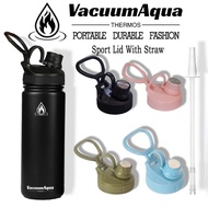 Vacuum Aqua 14oz~64oz Flask Lid With Straw Tumbler Cover with Straw Insulated Tumbler Sporrt Cover