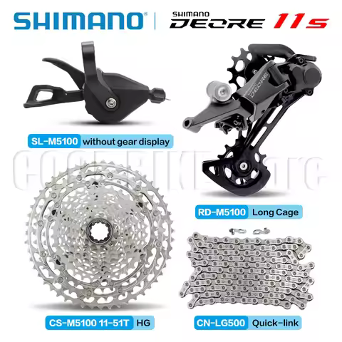 Shimano Deore M5100 11 Speed Derailleurs Groupset Mountain Bike M5100 Shifte Rear Derailleur Chain S