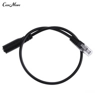 30cm 35mm Smartphone Headset to RJ9 Plug Converter Adapter Cable for Telephone