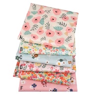 Pink Floral 100% Cotton Fabrics, Kain Cotton, Baby Cotton Cloth, Dresses Sewing Fabrics, Baju Kurung Cloth