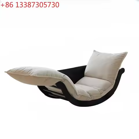 X Banana Boat Lazy Rocking Chair Balcony Home Adult Couch Retro Solid Wood Single Leisure Nap Lying 