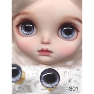 BJD Blythe handmade eye chips Magnetic base glass eye patch film real life style