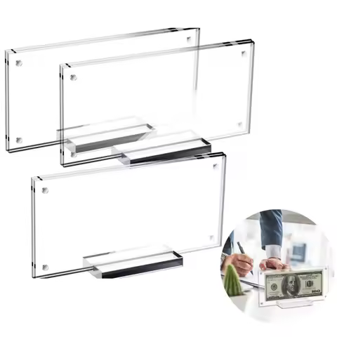 1/2/5pcs Transparent acrylic dollar bill display frame Household banknote collection stand Plexiglas