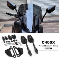 Motorcycle Forward Bracket Side Mirror Black Rearview Mirror Accessories For BMW C400GT c400gt C400 