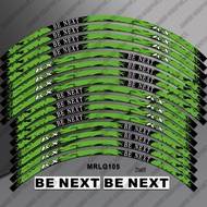 Motorcycle Decals Wheel Hub Sticker Accessories 21 and 19 inches For Kawasaki KX450F KX250F KX